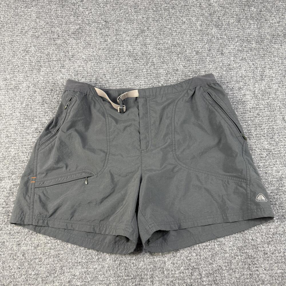 Nike ACG Shorts Youth XL 16-18 Gray Hiking Trail Integrated Belt Zip Pockets